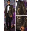Lars Amadeus Sequin Blazer for Men's Peak Lapel Prom Party