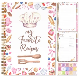 Recipe Book to Write in Your Own Recipes | 7"x10" Blank Cookbook | Durable Hardcover Family Recipe Journal Hold 120 Recipes | Recipe Book For Own Recipes | Recipe Organizer | Recipe Binder