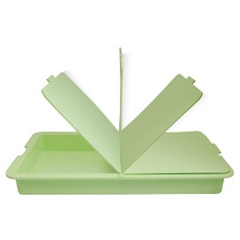 Ihara Planning Cutting Board for Cooking, Green, Approx. 13.8 x 7.9 x 1.7 inches (35 x 20 x 4.3 cm), Nature Cut & Tray