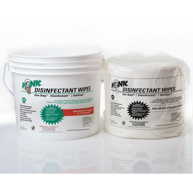 Monk - 69804R Disinfecting Gym Wipes 4 Refill Pack of