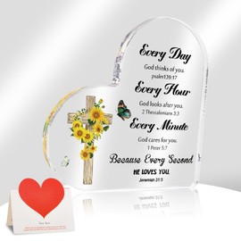 Christolab Inspirational Christian Gifts,Unique Thank You & Birthday Gifts for Women, Baptism Gifts,Paperweight with Encouraging Bible Verse,Perfect for Teachers, Moms, and Friends (Love)