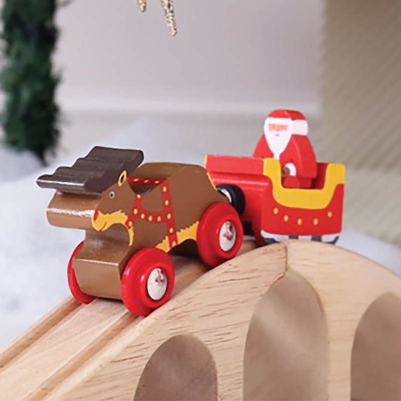 Bigjigs Rail Weihnachtsschlitten mit Rentieren