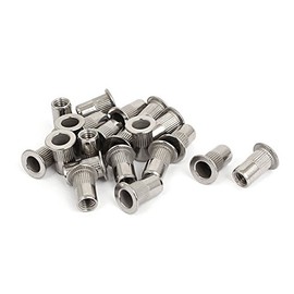 IIVVERR M5 Thread 304 Stainless Steel Rivet Nut Insert 20pcs (M5 Thread 304 Inserto de Tuerca de Remache de Acero Inoxidable 20 unids