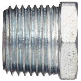 Anvil 8700130456, Steel Pipe Fitting, Hex Bushing, 1/2" NPT Male x 1/8" NPT Female, Galvanized Finish