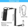 Tactical Lanyard Set, Includes 2 Elastic Spiral Ropes, 2 Carabiner