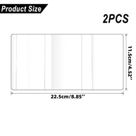 NIUQIGE Vehicle Registration Certificate Cover Pack of 2 Transparent PVC Protective Cover for A250 Vehicle Licence Case, Motorcycle Krad Registration Certificate Cover