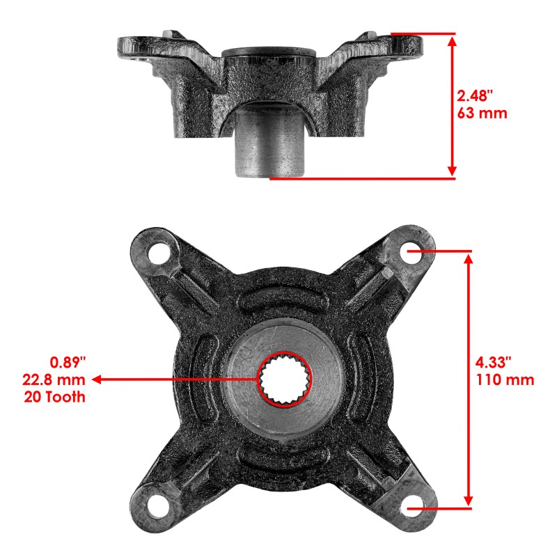 Caltric Front Left Right Wheel Hub Bearing For Polaris Ranger