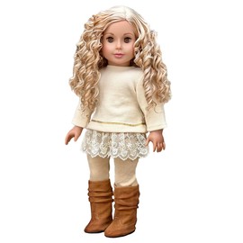 DreamWorld Collections - Romantic Melody - 3 Piece Outfit - Tunic, Leggings and Boots - Clothes Fits 18 Inch Doll (Doll Not Included)