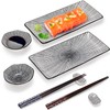 Pumtus 8 Pcs Sushi Plate Set, Ceramic Sushi Serving Set