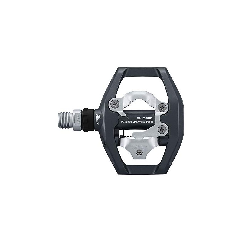 シマノ(SHIMANO) ペダル(SPD) PD-EH500 トレッキング 片面SPD/片面フラット SM-SH56クリート付属 EPDEH500 ブラック