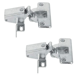 Pack of 2 – Gedotec® Caravan Studs Hinge 95 ° Short Sleeve Hinge 95 °/Furniture Hinge with Angled Mounting Plate | Hinge for Stollen Attachment | Concealed Hinge Nickel-Plated Steel | Brand Quality for Your Living Room