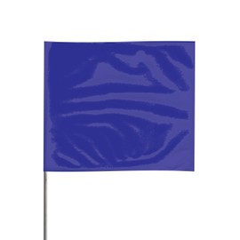Presco Steel Wire Staff Marking Flags: 2-1/2 in. x 3-1/2 in. Flag / 15 in. Steel Wire (Blue) [1 Pack of 12 Flags]