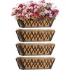 Karlliu 4 Pack 12 Inch Window Boxes Planters Railing Planter