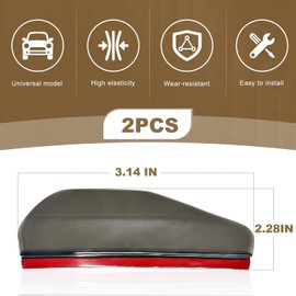 2 PIEZAS Protectores de Lluvia para Espejos Laterales de Coche - Viseras Impermeables para Espejo Retrovisor - Accesorios Universales para Espejos Automotrices para Coches, Camiones, SUV (Negro)