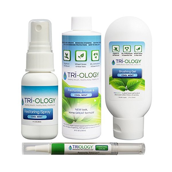 TRIOLOGY™ Brushing Gel, Restoring Rinse, Restoring Spray, Treatment Pen Bundle