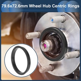 INFINAUTO 79.6mm to 72.6mm Car Wheel Hub Centric Rings Black Polycarbonate Wheels Center Shaft Shock Absorbing Hubrings 4 Pcs