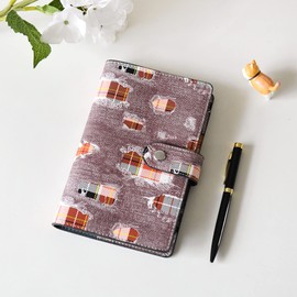 Wonderpool Refillable Spiral Leather Diary 6 Ring Binder Notebook Writing Journal with Inner Pockets-College Lined Paper and Pattern Cover for School Work Travel and Organizer (Denim, A6)
