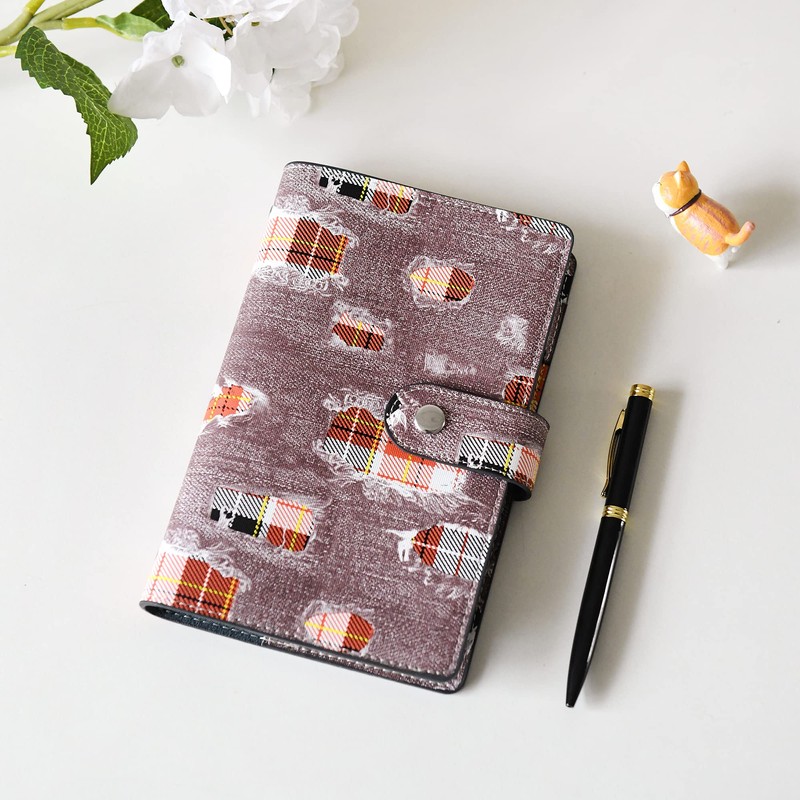 Wonderpool Refillable Spiral Leather Diary 6 Ring Binder Notebook Writing