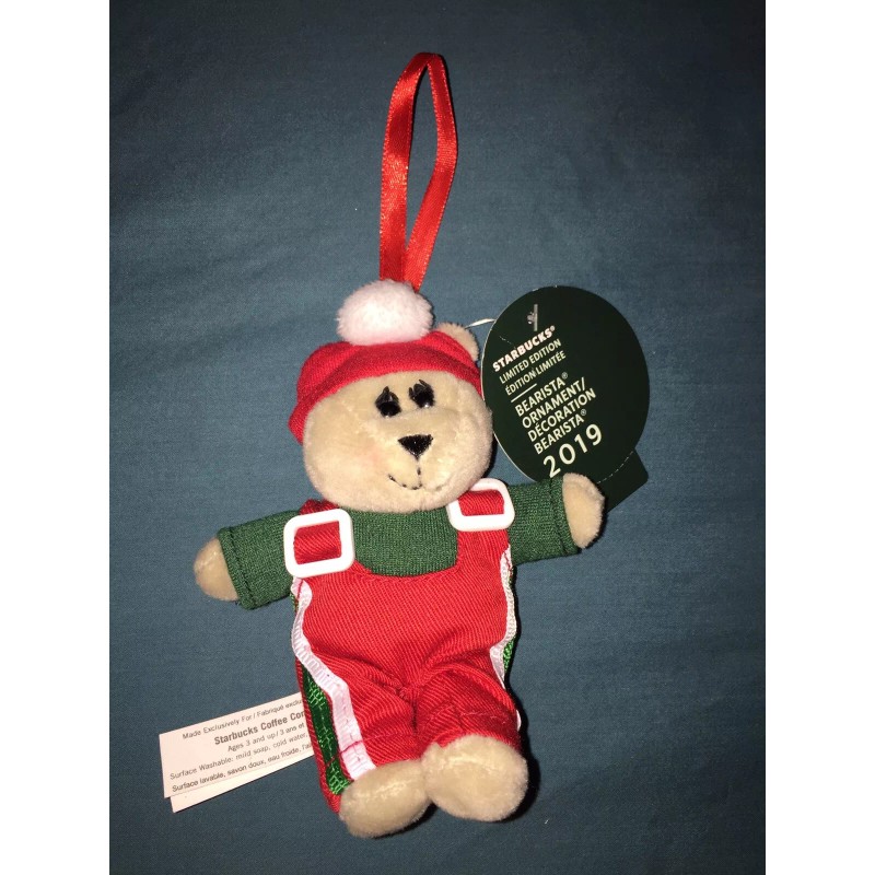 Starbucks 2019 Starbucks Bearista Plush Bear Set Christmas Tree Ornament