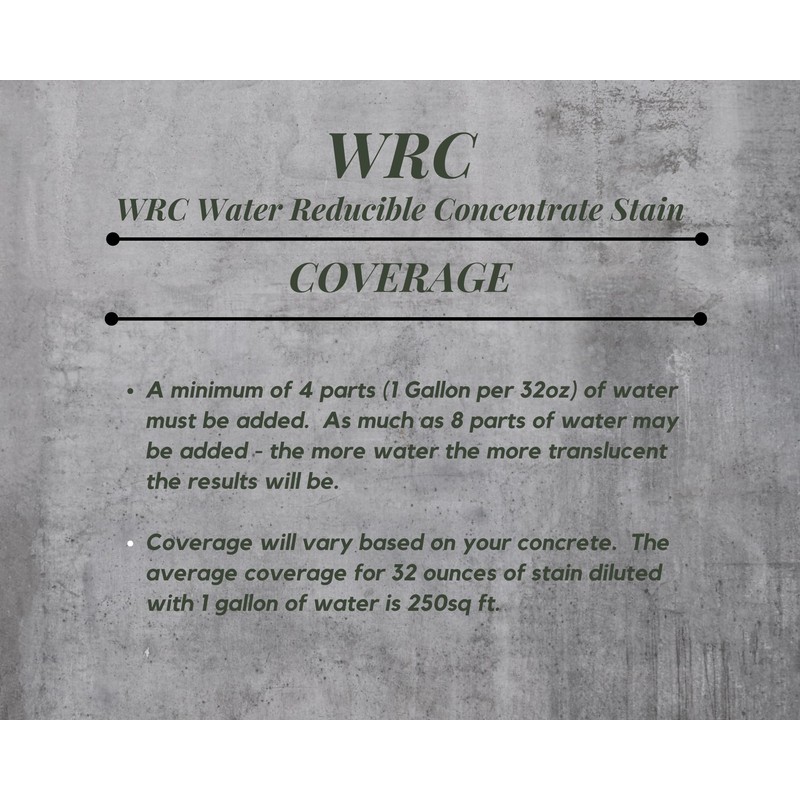 Concrete Stain Concentrate Just Add Water, User & Eco-Friendly Semi-Transparent