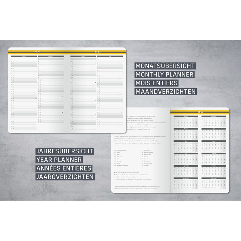 SIGEL L2607 2026 Week to View Diary in German, A5
