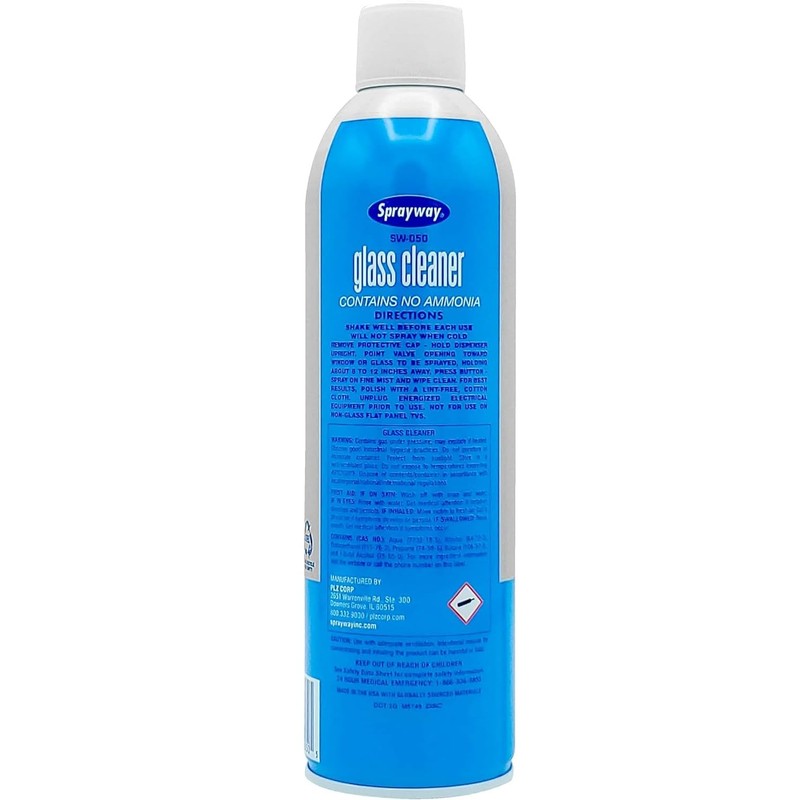 Sprayway Glass Cleaner with Foaming Spray for a Streak-Free Shine