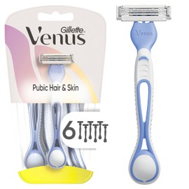 Venus Gillette Venus Women's Disposable Razors for Pubic Hair and Skin, Bikini Razors for Women, 6ct