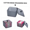 Generic Diamond Pattern Acrylic Cotton Pad Organizer Elegant Swab Storage
