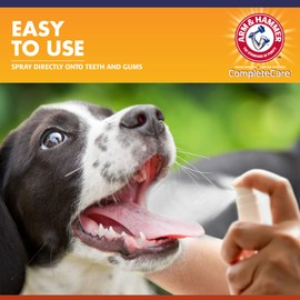 Arm & Hammer Complete Care Dog Dental Spray, Mint Flavor, Easy Brushless Dog Breath Freshener, Baking Soda Enhanced Formula for Fresh Dog Breath, 6oz
