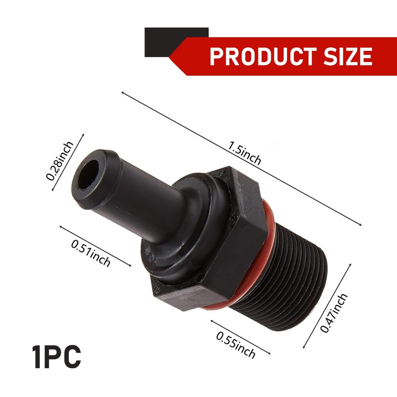 Sumjig 1 PC Automotive PCV Check Valve, Replacement OEM #267402G000