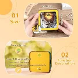 3D Wooden Puzzles Night Light(Long River Sunset) DIY Wooden Puzzles for Adults-3D Puzzle Nightlight with Touchable Switch for Teens-Exquisite Desk Decor for Puzzle Lovers