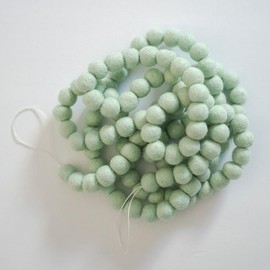 Mint Green Mini Felt Ball Pom Pom Garland, 6 Feet Pre-Strung Mint Party Banner, Sky Blue Birthday Decorations, Classroom Decorations 115 Mint Felt Balls for Parties and Home Decor