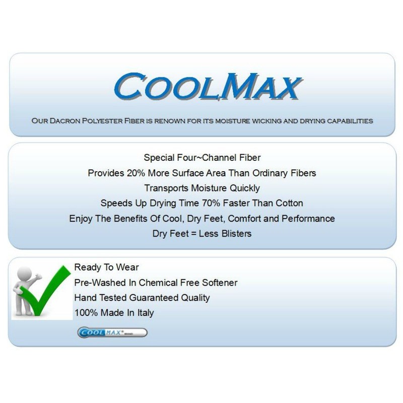 Eurosocks 3712 CoolMax - Calcetines abiertos de cuarto blanco, talla