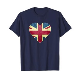 Union Jack Heart Flag Tshirt Gift T-Shirt