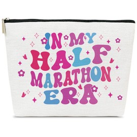 Marathon Gifts for Women Makeup Bag, Running Gifts for Runner Gym Lovers, Women Cosmetic Bag for Purse, Sports Mom Must Haves, In My Half Marathon Era Makeup Pouch, Sports Stuff and Accessories