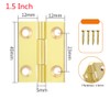 4 Pcs,Solid Brass Butt Hinge,Small Brass Hinges Door Hinges,Folding Butt