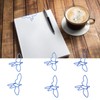 100pcs Blue Birds Paper Clips Creatively Cute Plated Metal Bookmark