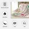 Newsely Boho Bow Floral Throw Blanket,51x59 Inch Reversible, Cute Retro