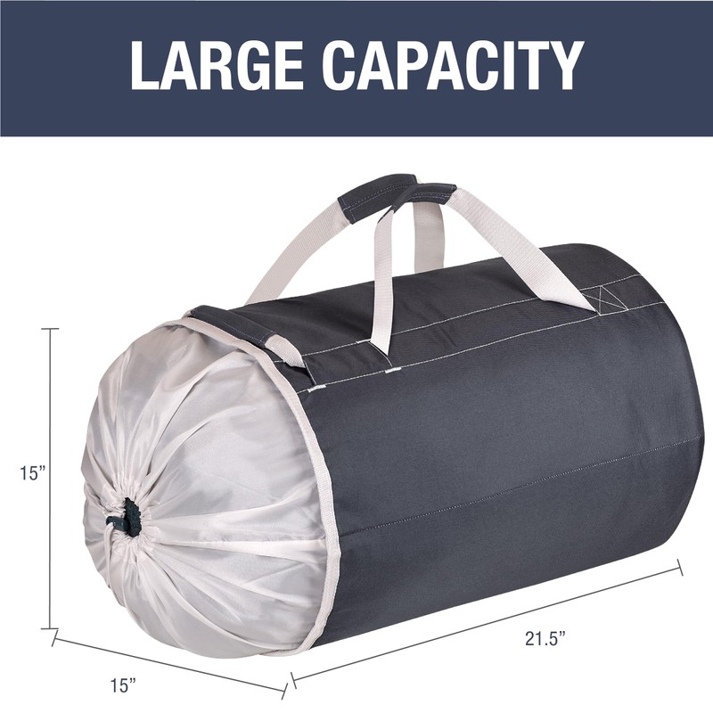 CleverMade Laundry Backpack Duffel Bag with Shoulder Straps - 62L