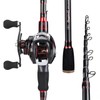 Sougayilang Fishing Rod and Reel Combo, Telescopic Casting Rod Baitcasting