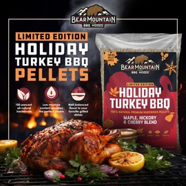 Bear Mountain BBQ Maple, Hickory & Cherry Blend Smoker Pellets, Holiday Turkey Blend, 20 Pounds