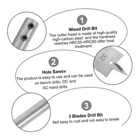 WHAMVOX 10pcs Drill Bit Hole Opener for Woodworking Durable and Efficient Tool for Plywood and Plastics