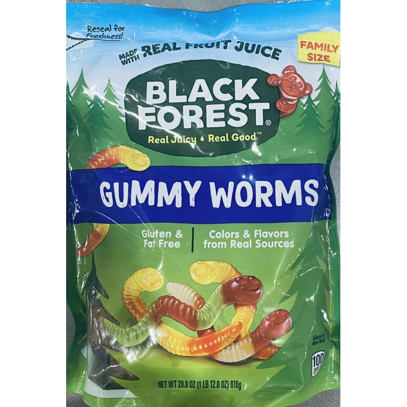 Black Forest Gummy Worms Candy Gummi Gummies Candies 28.8 oz