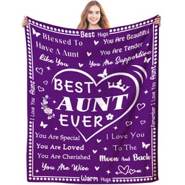 Birthday Gifts for Aunt,Aunt Gifts from Niece Nephew,Soft Lightweight Aunt Blanket Auntie Blankets and Throws Christmas Thanksgiving Valentines Gifts 50"x60"