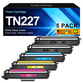 TN227 TN223 TN-227BK/C/M/Y High Yield Compatible Toner Cartridge Replacement for Brother TN227 TN223 TN 227 Compatible with MFC-L3770CDW MFC-L3750CDW MFC-L3710CDW HL-L3270CDW Printer, 5 Pack