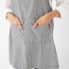 Watanosato Kurume Woven Double Pocket Apron, ashstripe