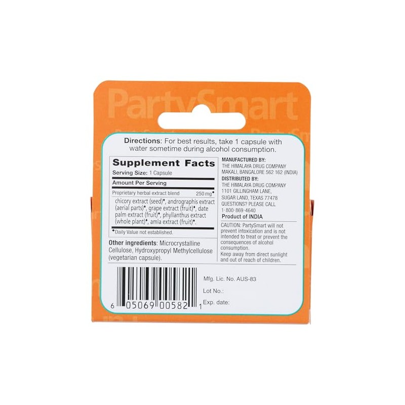 Himalaya Herbal Party Smart Carded Single Dose Herbal Supplement