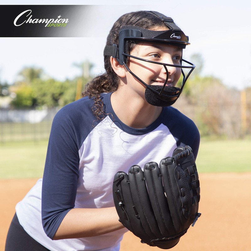 Champion Sports Fielder's Face Mask Softball Fielder's Face Mask, Silver,