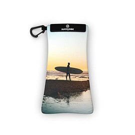 GOGGLESOC Sunnysoc Sunglasses Bag with Cleaning Cloth and Carabiner (Wave Rider, One Size)