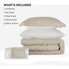 Bedsure Full Size Comforter Set - 7 Pieces Reversible Beige